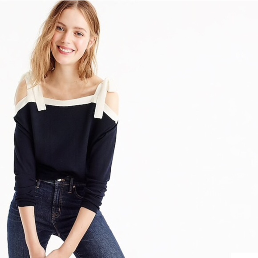 J. Crew tie shoulder sweater